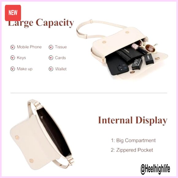 Vegan Leather Crossbody Shoulder Bag Mini Tote Handbag Retro Chic - Picture 5 of 7